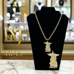 18 Figaro Chain with Diamond-Cut San Miguel Pendant