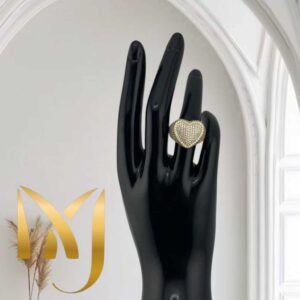 Diamond-Cut Heart Ring