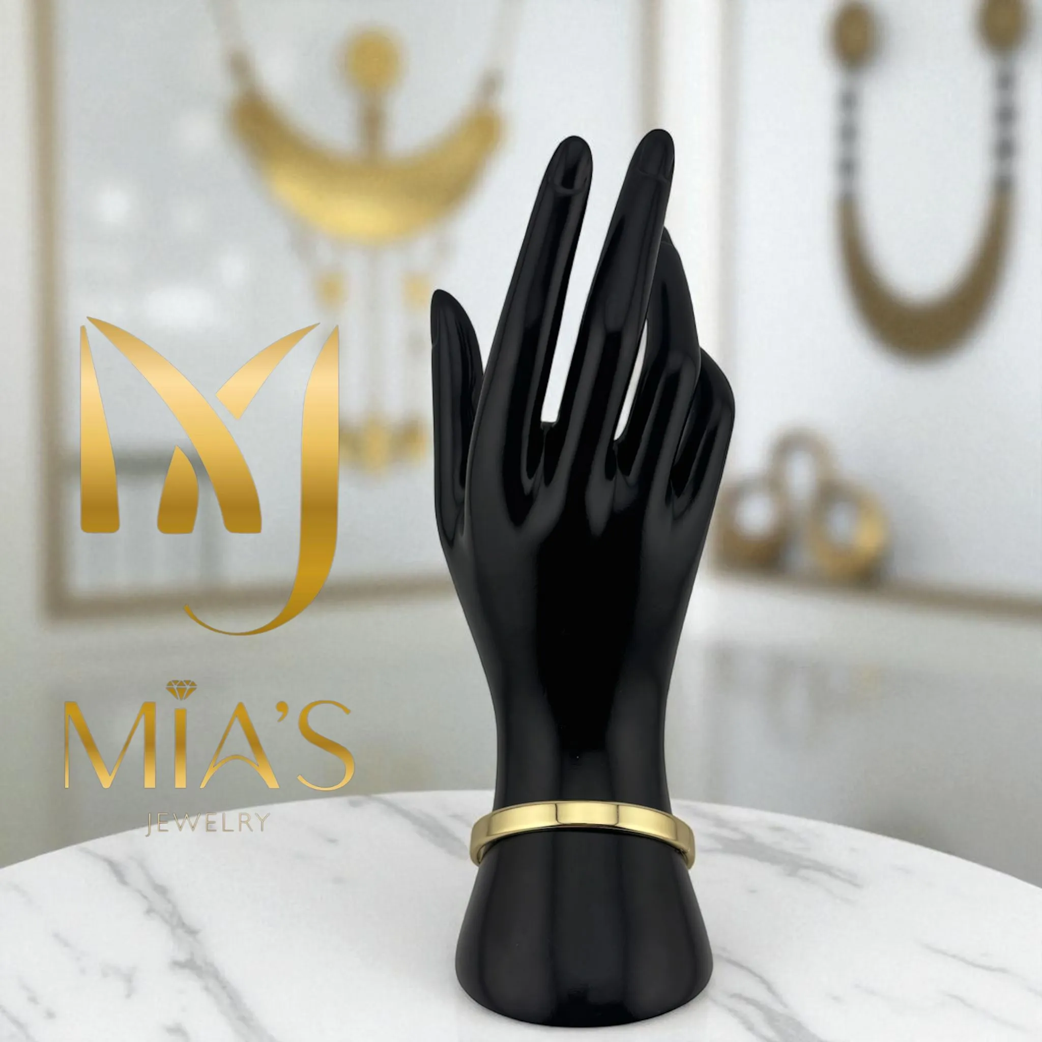 Wide 18k Gold Bracelet – Engravable
