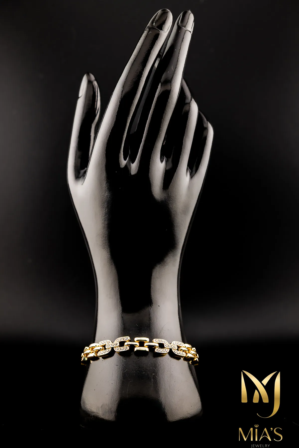 18K Gold Plated Sparkling Link Bracelet