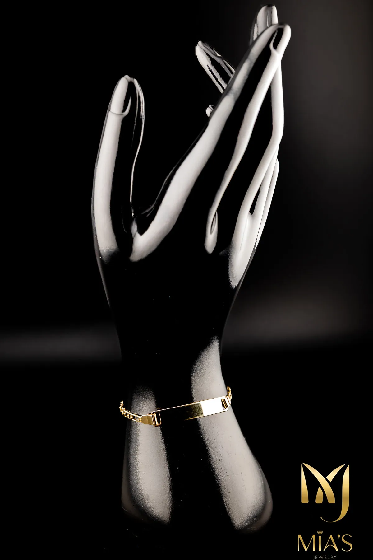 Customizable Gold Plated Medium ID Bracelet – "Signature Collection" - Image 2