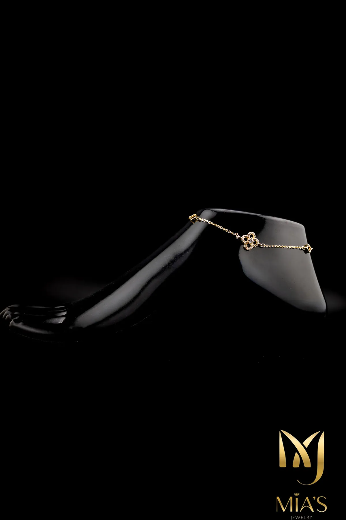 Gold Plated Four Leaf Clover Anklet for Women