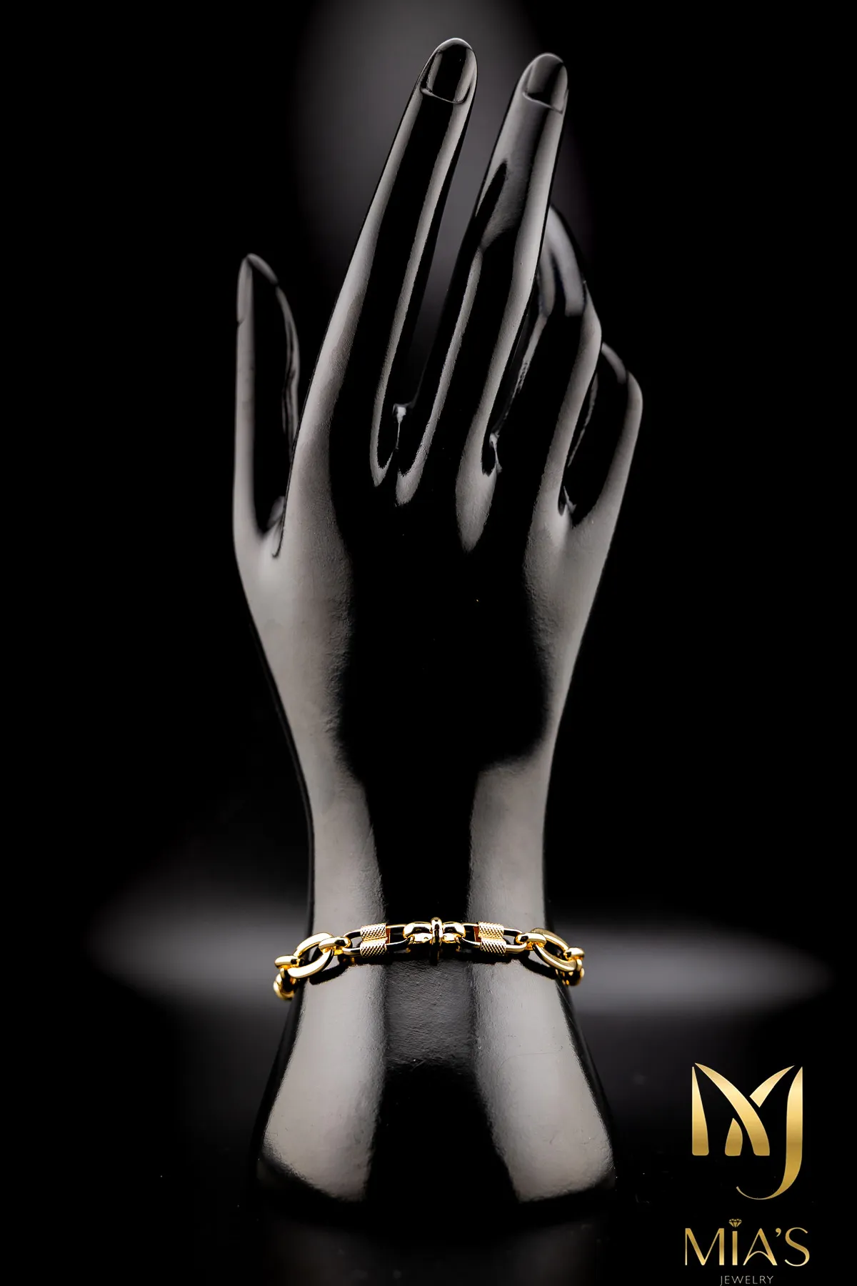 Unisex Gold Plated Industrial Link Bracelet