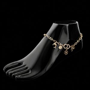 Women's Gold Nautical Charm Anklet