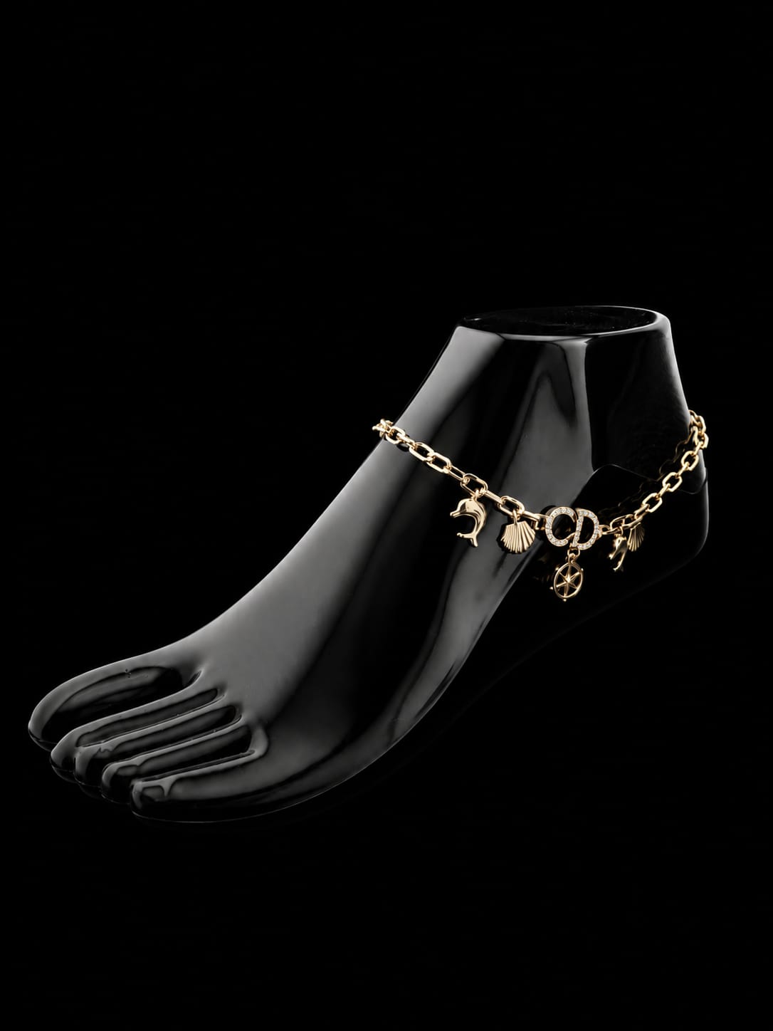 Women's Gold Nautical Charm Anklet